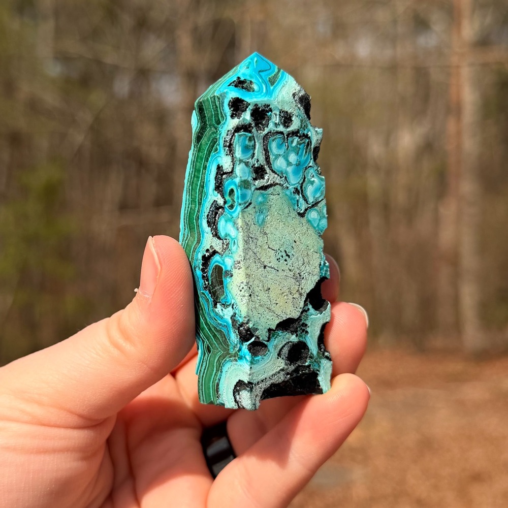 NEW! Chrysocolla Malachite Stone Point